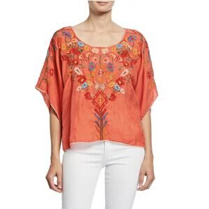 Johnny Was Lombriga Cupra Blouse Size XS $225.00